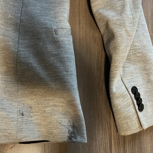 Zara Mens Grey Stretch Blazer Sz M - Picture 6 of 7